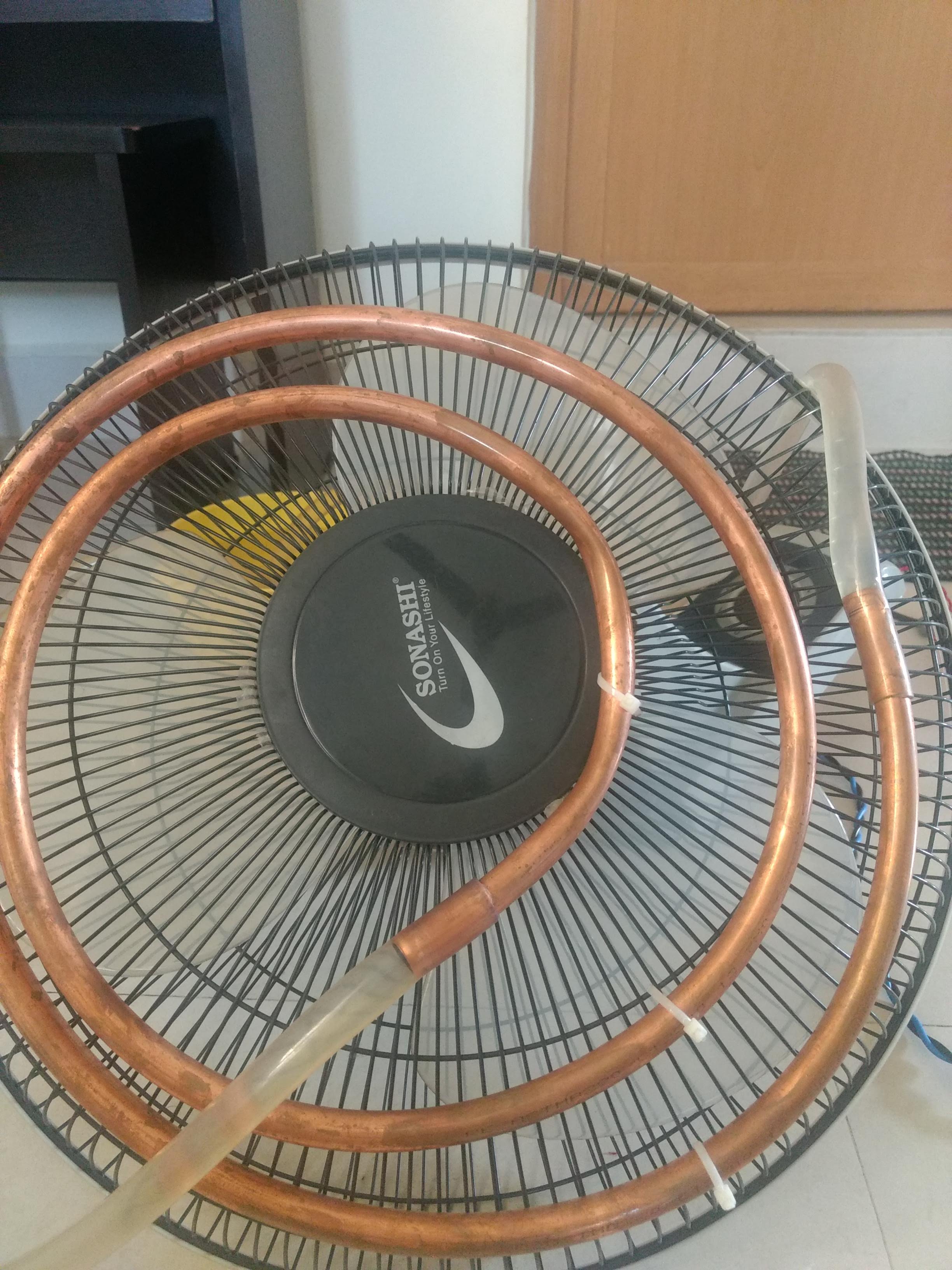 Fan with coil
